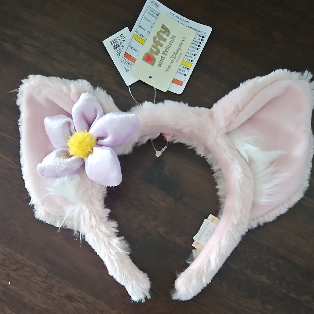 Disney LinaBell with Duffy and Friends Pink Headband with Purple Flower - NEW
